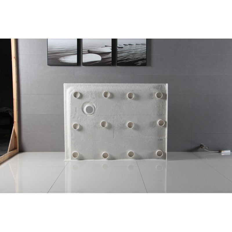 Base de douche  60''x36" drain à 1212, côté droit, collection Amos