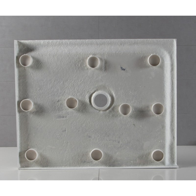 Apollon 48 × 36”, Base de douche alcôve avec drain central