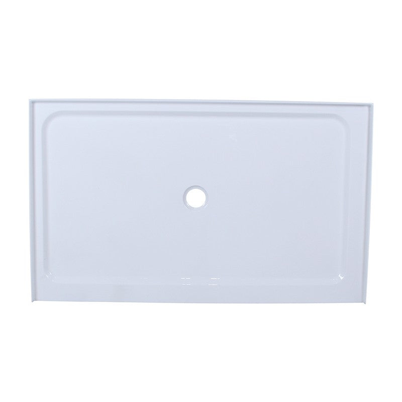 Apollon 60 × 36”, base de douche pour alcôve, drain central