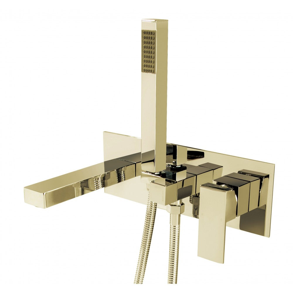 Arès, Robinet de bain mural or brossé