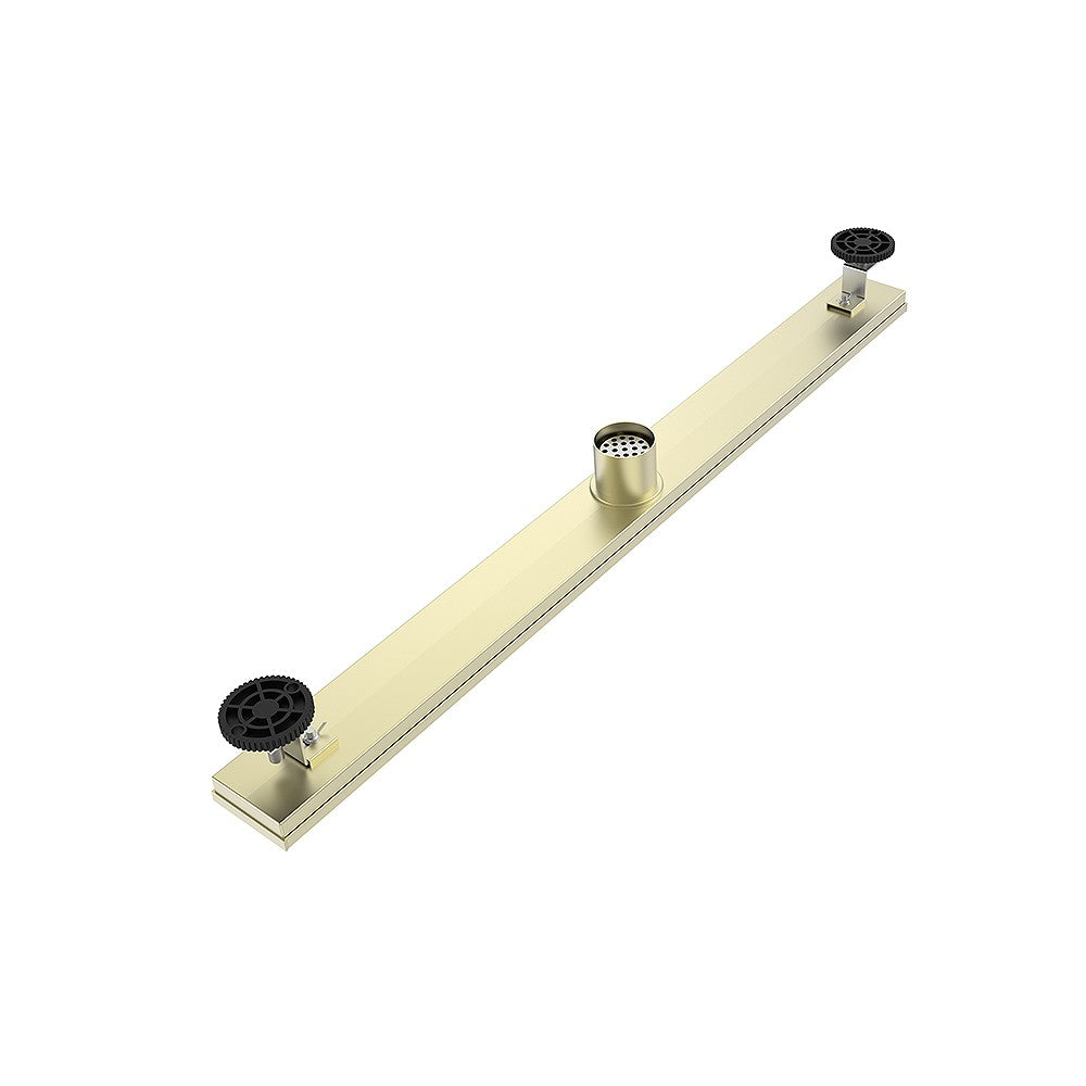 Drain linéaire en Acier inoxydable fini or mat - Grandeur: 48''