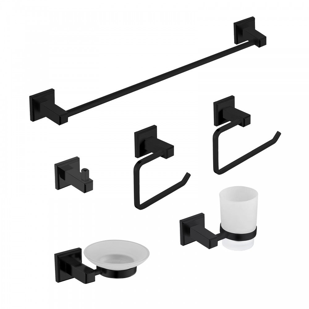 Slim, Ensemble 6 Accessoires fini noir mat
