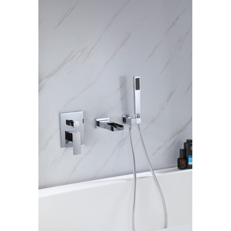 Hermes, robinet de Baignoire mural chrome poli