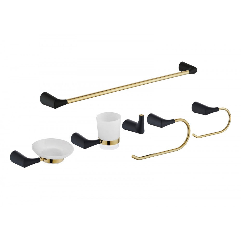 Slim II, Ensemble 6 Accessoires fini or et noir mat