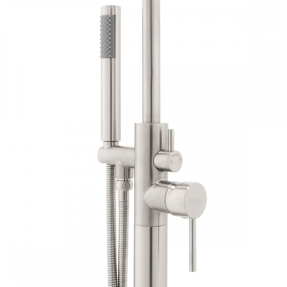 Kami II, robinet de bain sur pied nickel brossé