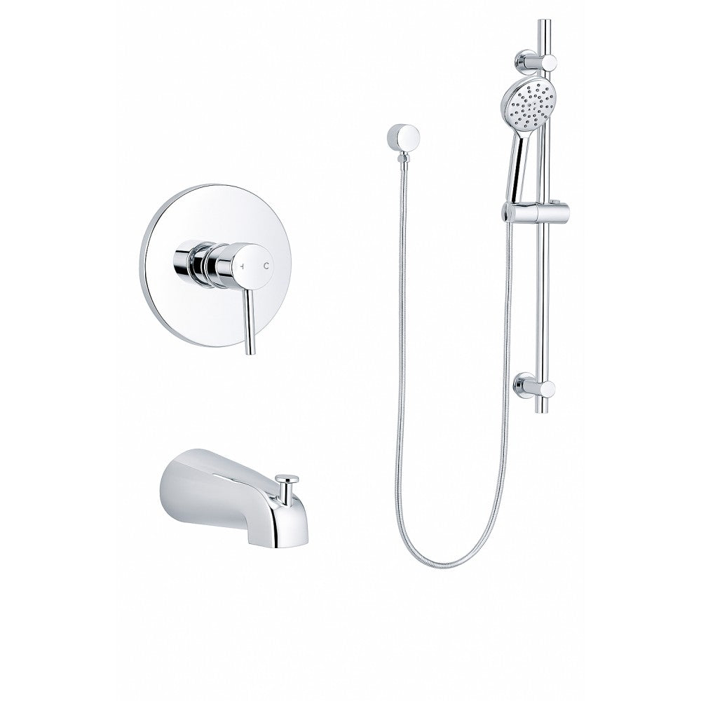 Robinet de douche avec bec de bain – Chrome, Collection Kami