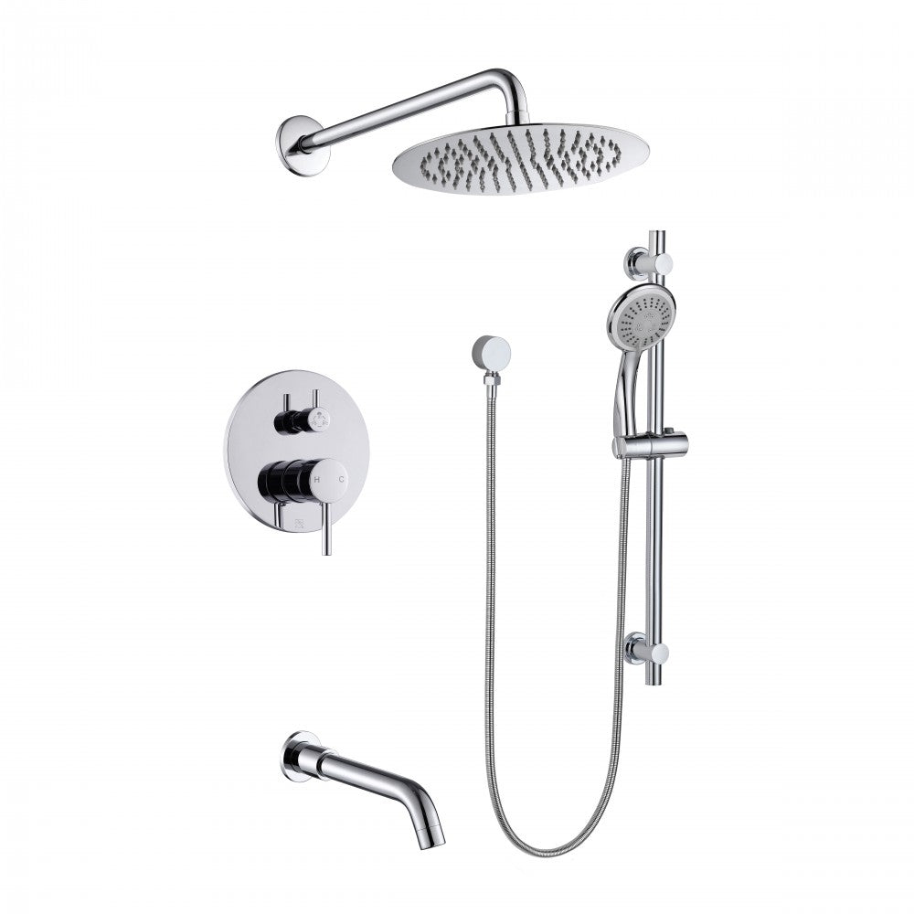 Kami, Robinet de bain et douche chrome poli
