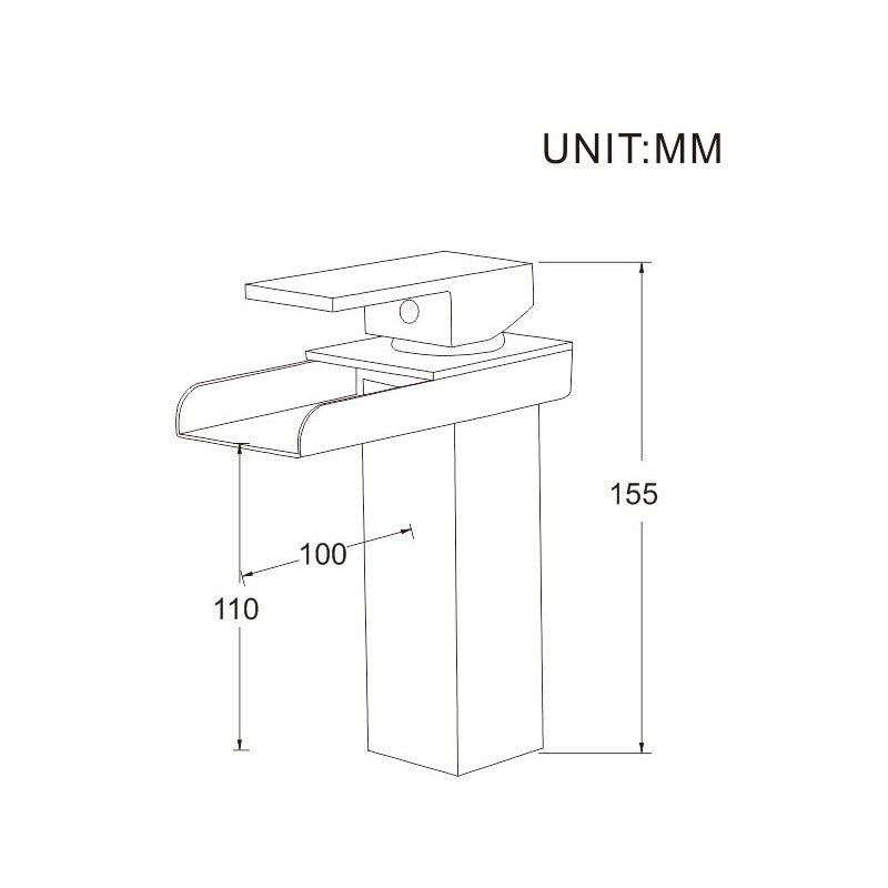 Hermes, Robinet de lavabo chrome poli