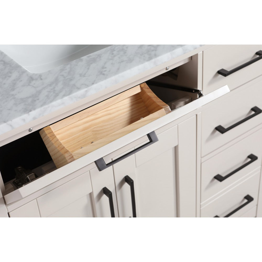 Vanité de salle de bain Goli 36'' – bois massif greige