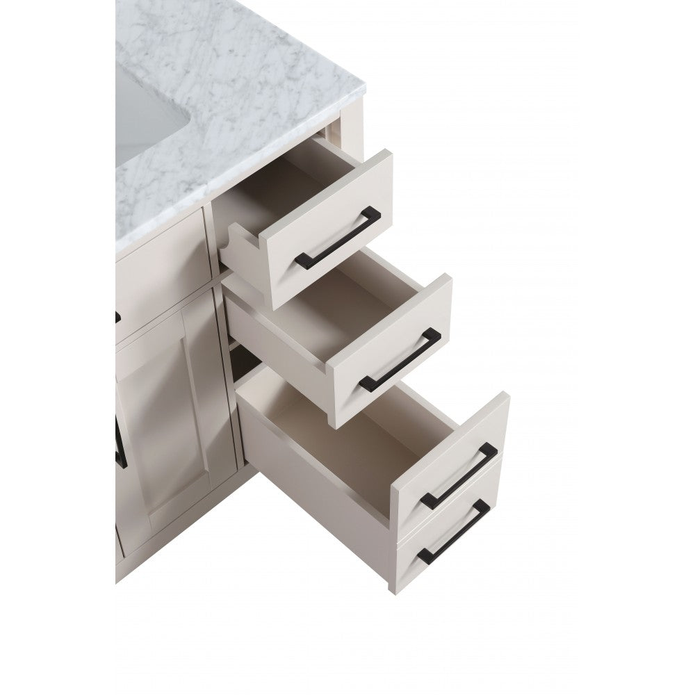 Vanité de salle de bain Goli 36'' – bois massif greige