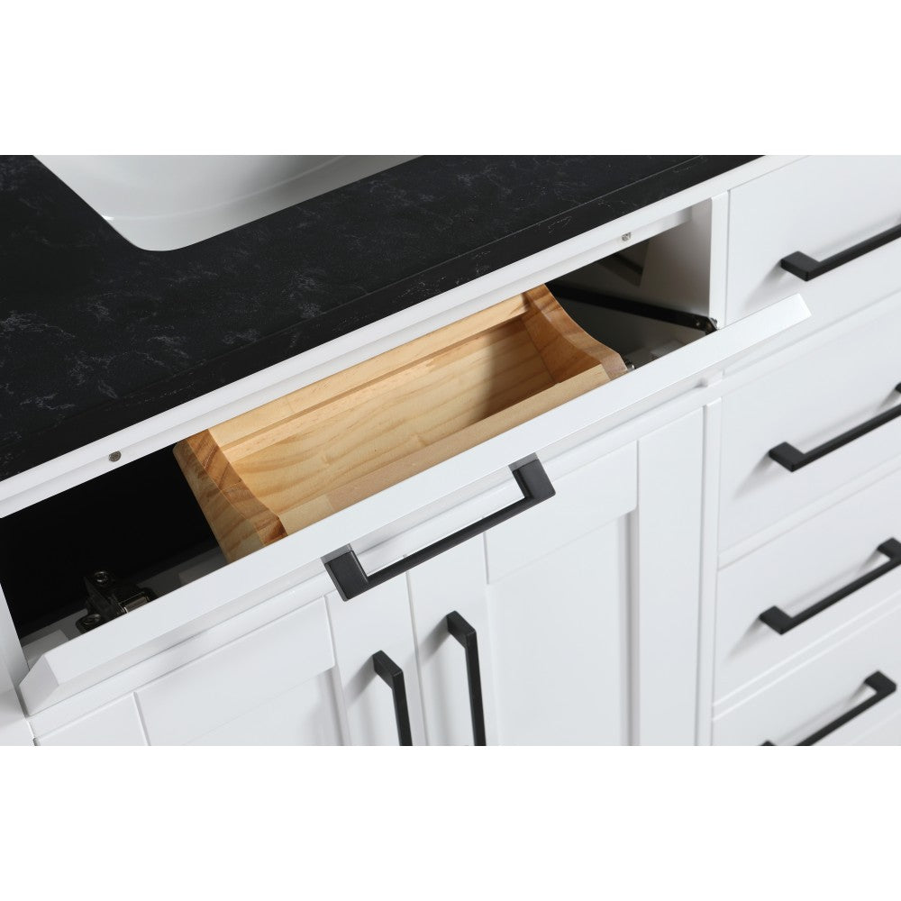 Vanité de salle de bain Goli 36" – bois massif blanc