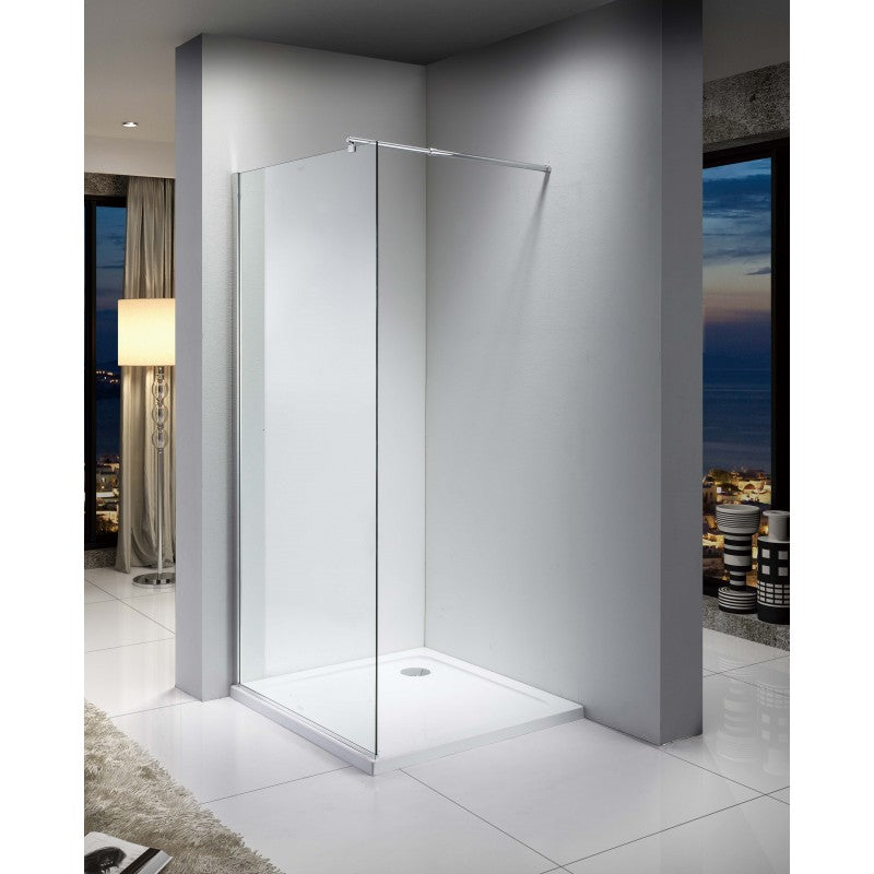 Italia 36", Douche en verre style Italienne chrome