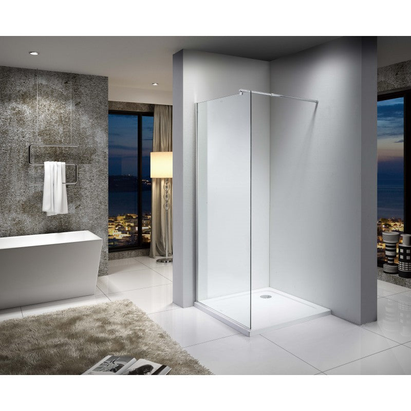Italia 48", Douche en verre style Italienne chrome