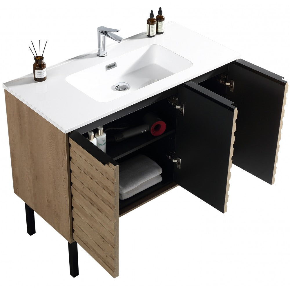 Tavira 39.5" Zurich Oak, Vanité sur pied