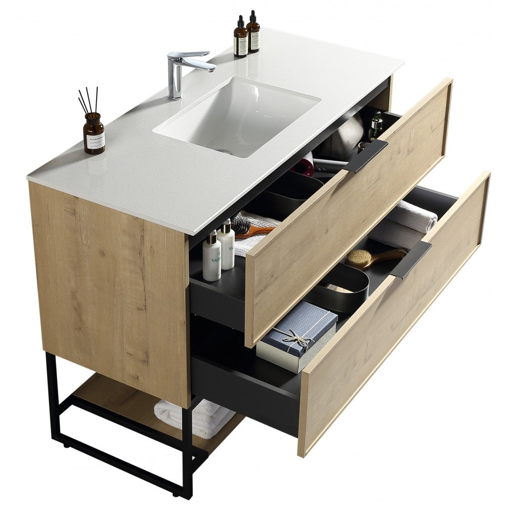 Véona 48" Vick Oak, Vanité sur pied