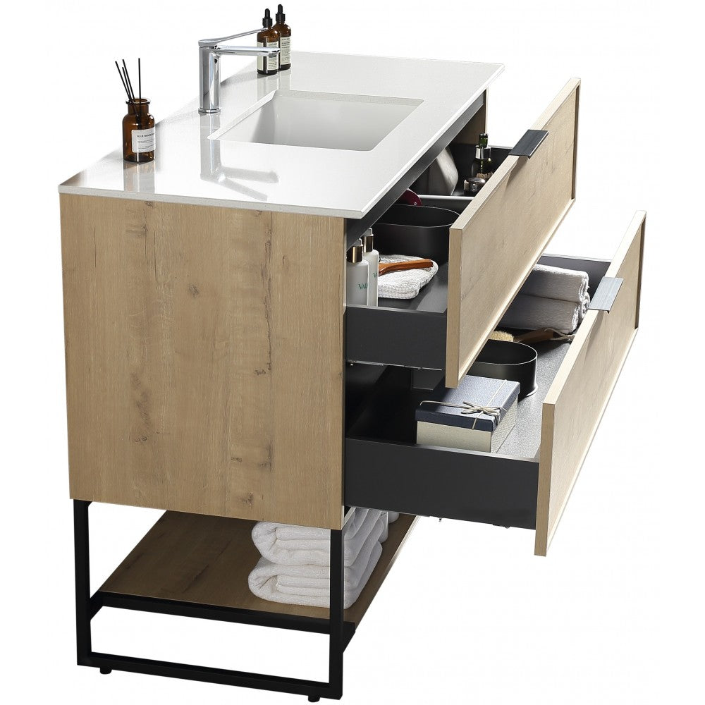 Véona 48" Vick Oak, Vanité sur pied