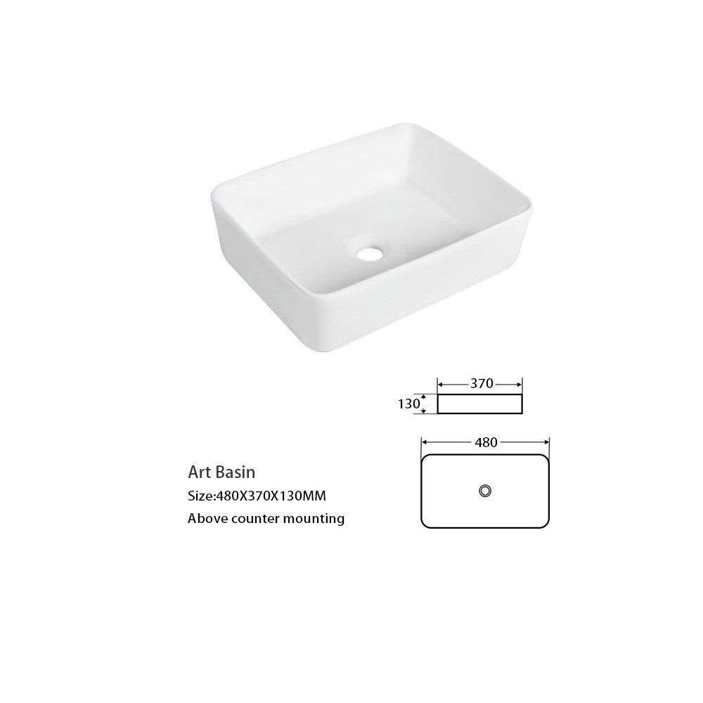 Volva, Lavabo en porcelaine blanc lustré