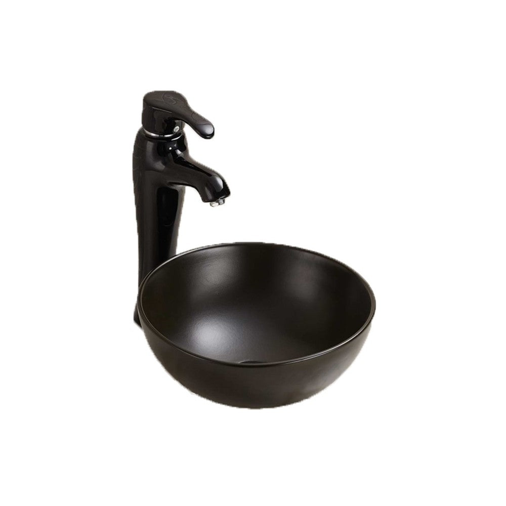 Fand noir mat, Lavabo en porcelaine
