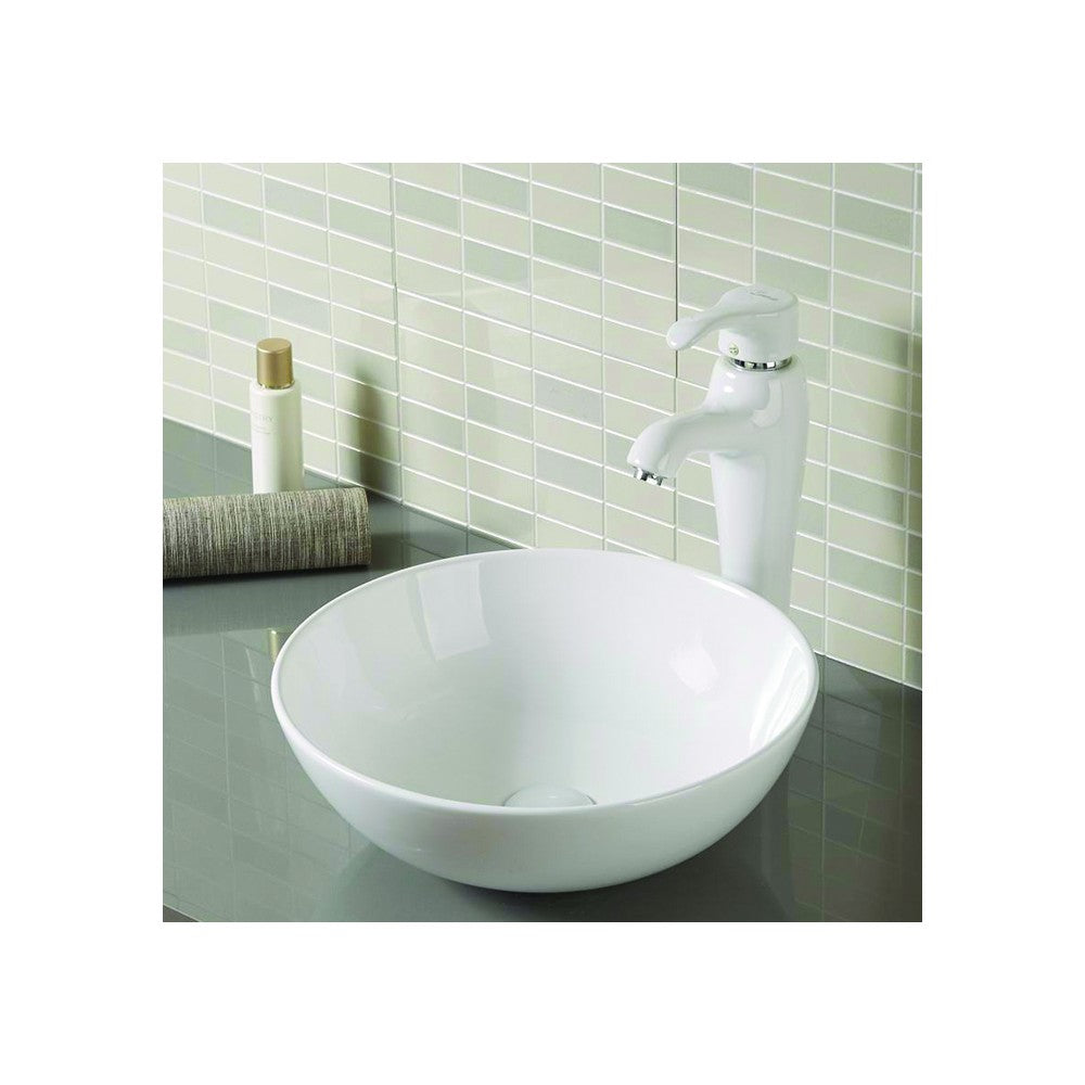 Fand, Lavabo en porcelaine blanc lustré