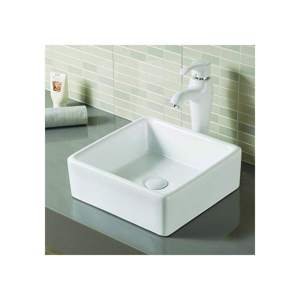 Sulawe, Lavabo en porcelaine blanc