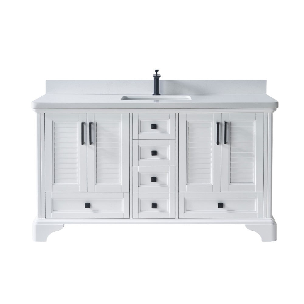 Vanité en bois massif VELA 60"