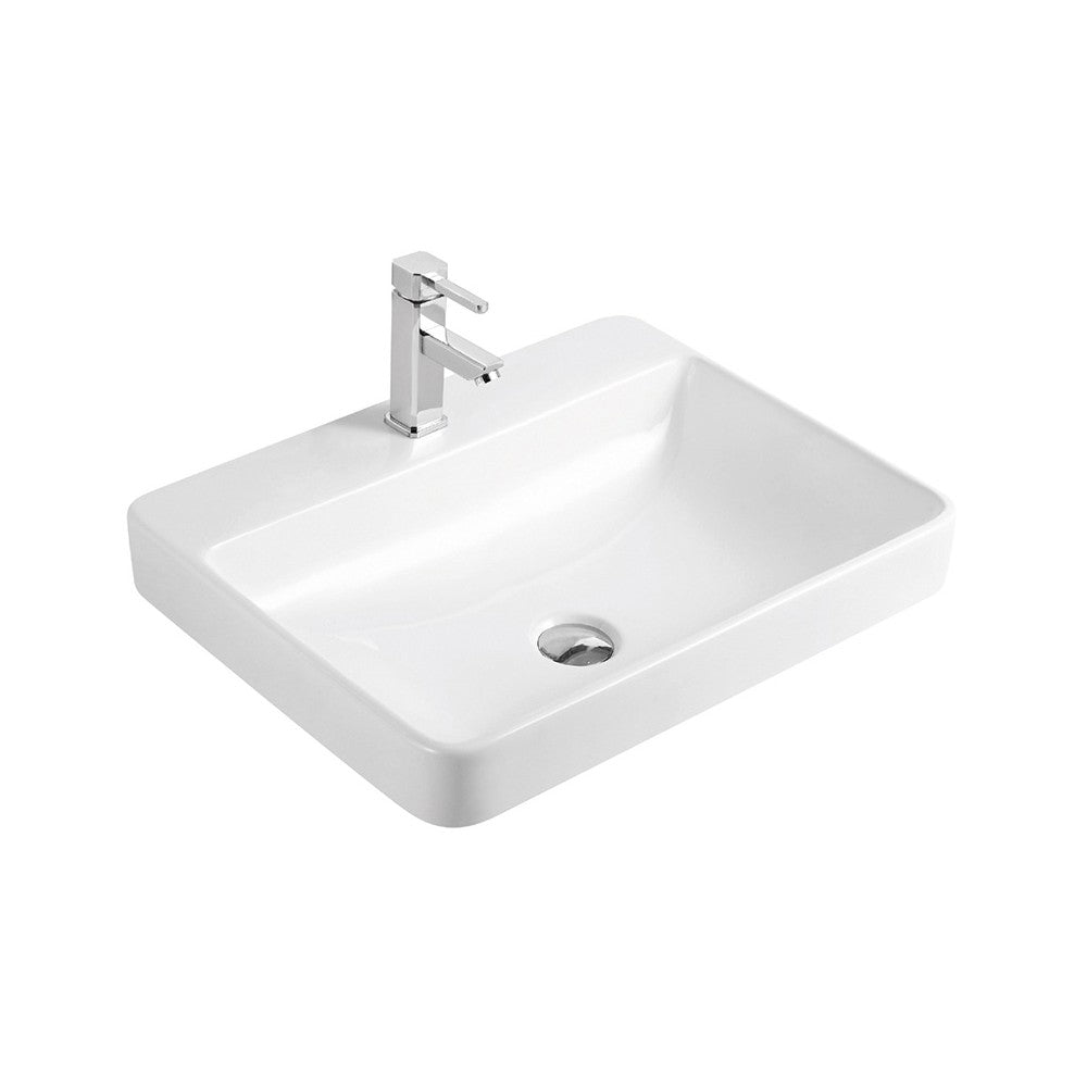 Aine Blanc lustré, Lavabo en porcelaine