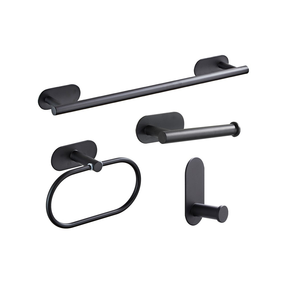 Rama, ensemble de 4 Accessoires fini noir mat.