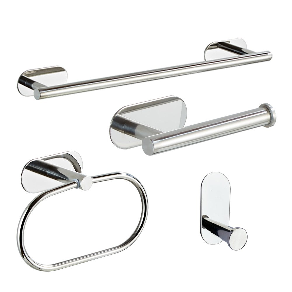 Rama, ensemble de 4 Accessoires fini chrome poli
