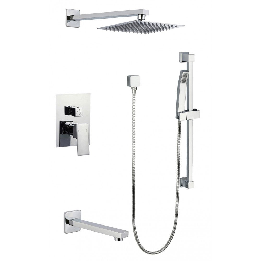Ares, Robinet de bain et douche chrome poli