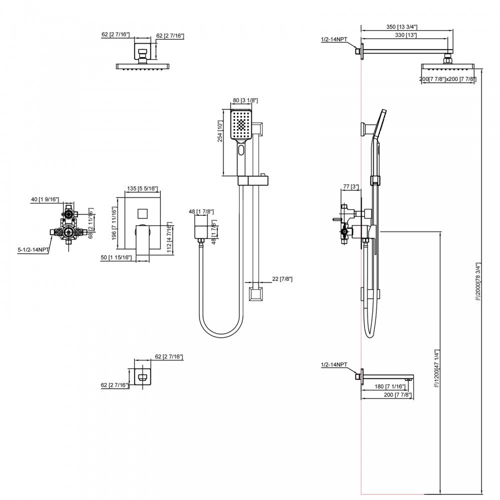 Ares, Robinet de bain et douche chrome poli