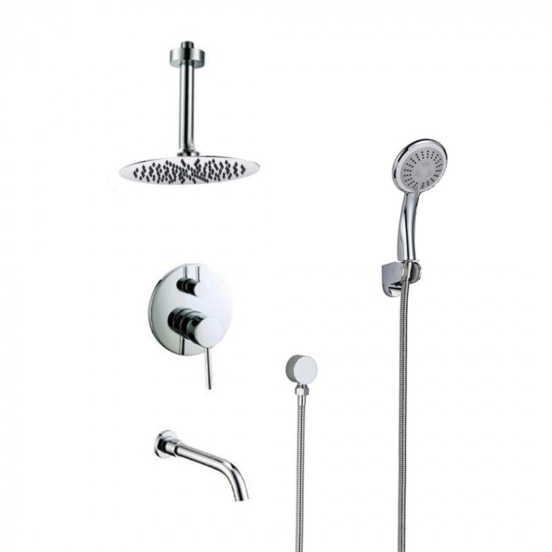 Kami, Robinet de bain et douche chrome poli