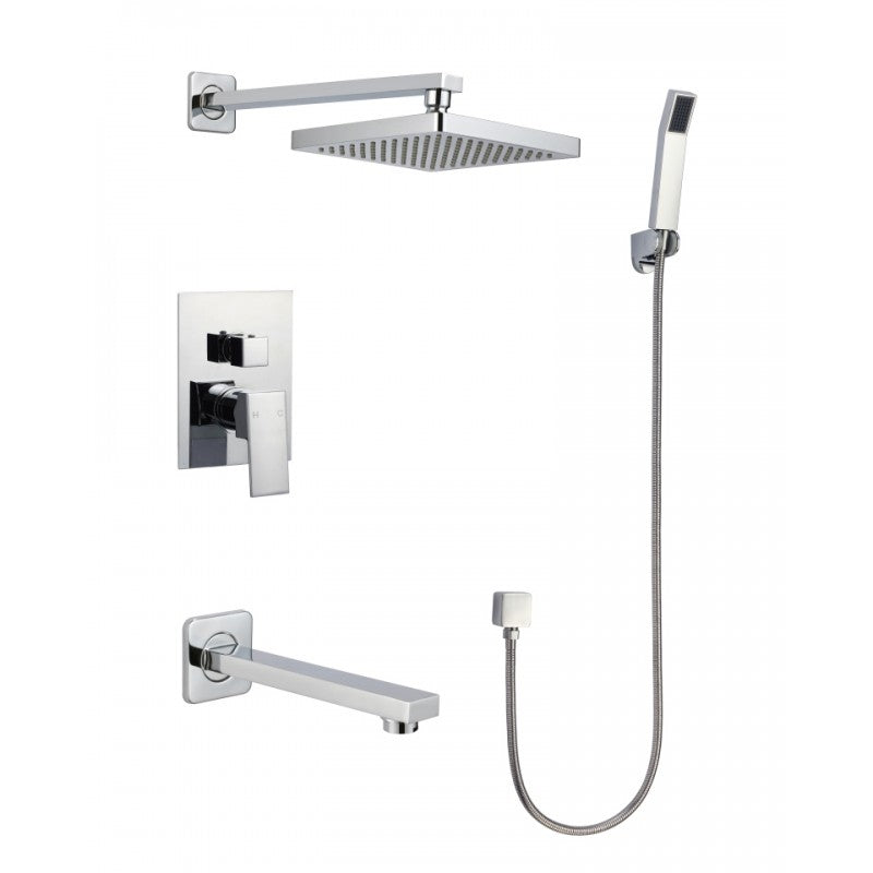 Ares, Robinet de bain et douche chrome poli
