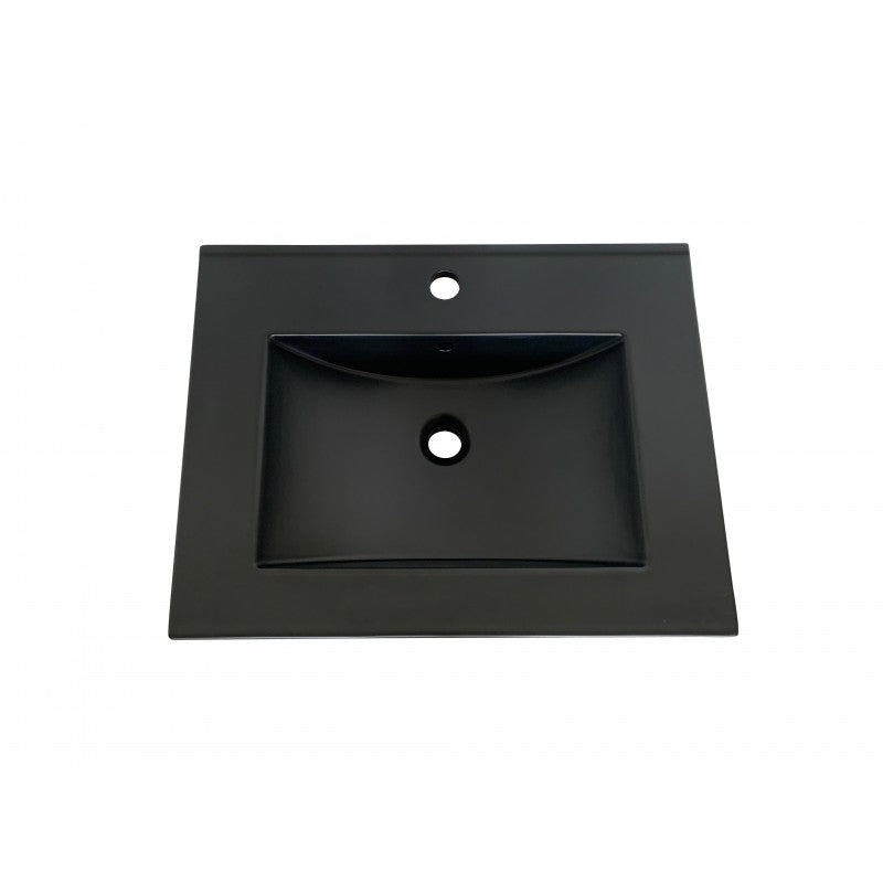 Blanco , Lavabo en porcelaine noir semi encastré