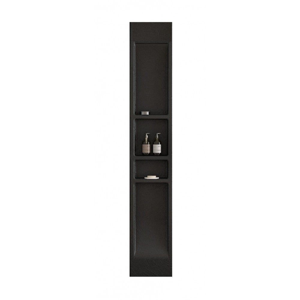 Niche de douche SMC noir 14 × 96", 4 sections