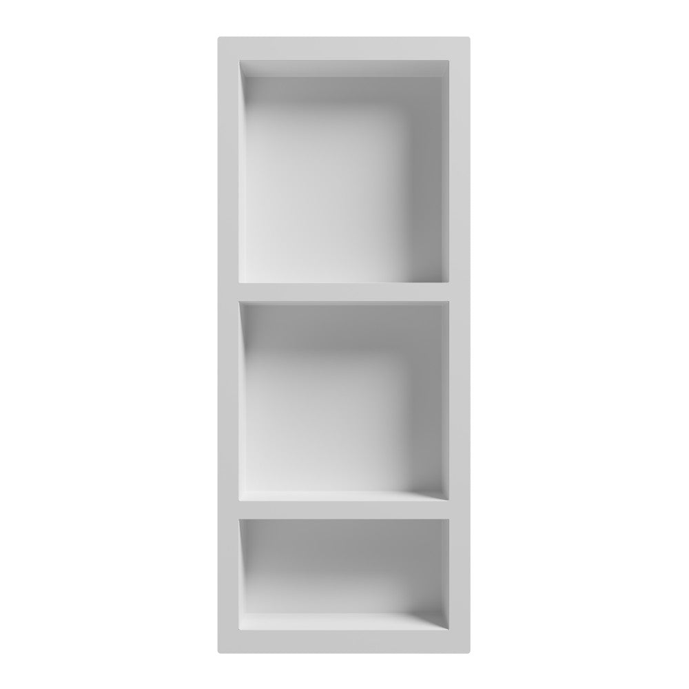Niche de Douche SMC 16×39“, finie blanc lustré 3 sections