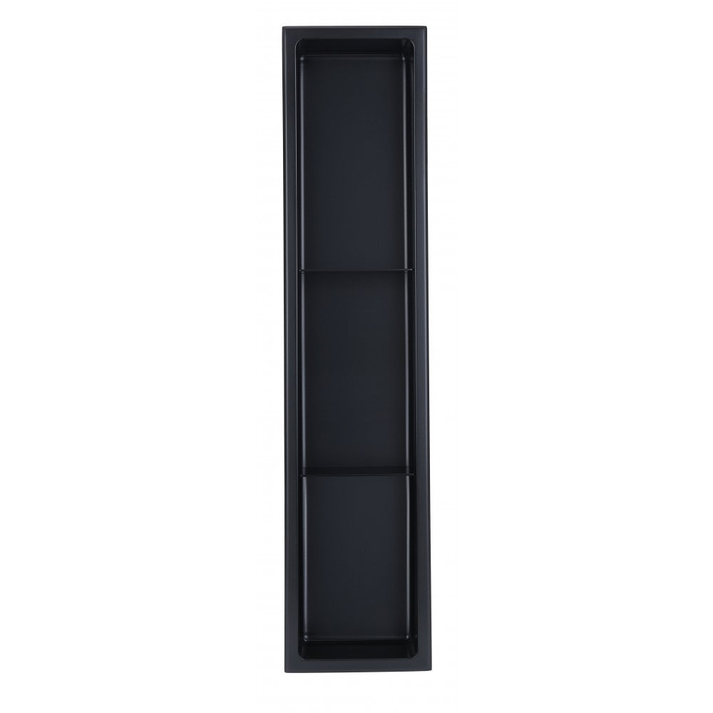 Niche de Douche 8x36, 3 sections noir mat
