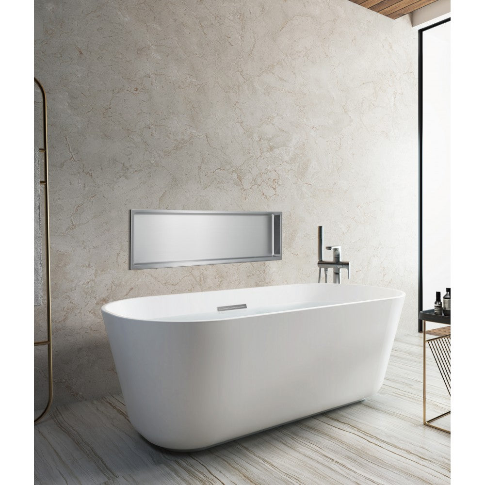 Niche de Douche 36x12, finie nickel brossé