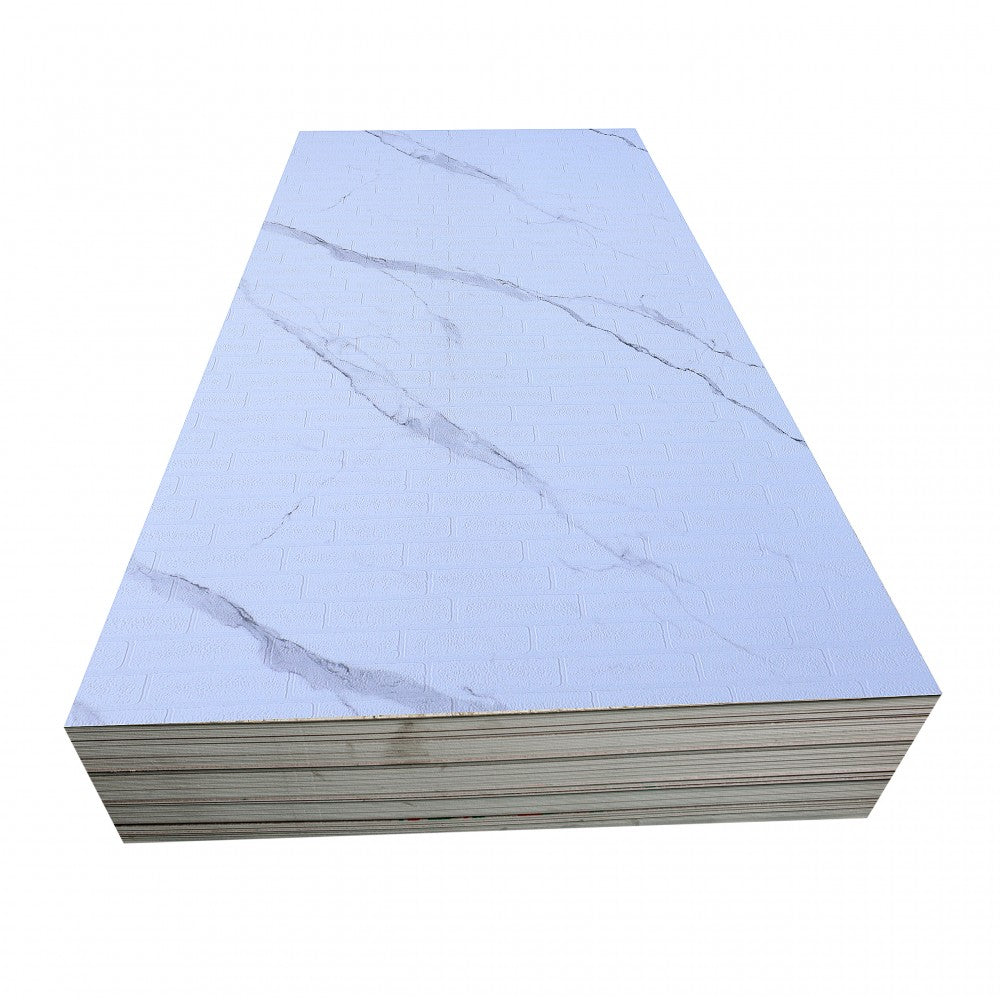 Brique Calacatta mur de douche en PVC 47.24” × 94.5” x 4 mm