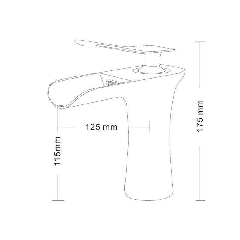 Juma, Robinet de lavabo chrome brossé