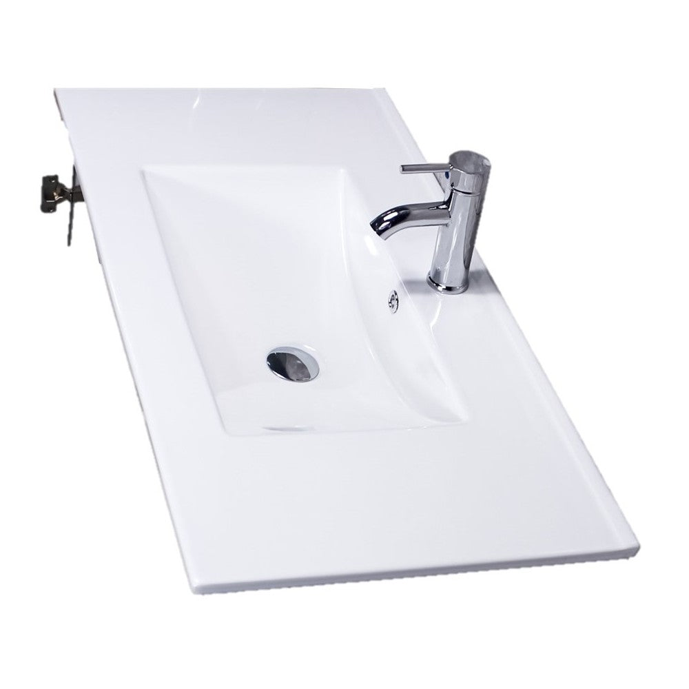 Comptoir en céramique de 36'' avec lavabos inclus